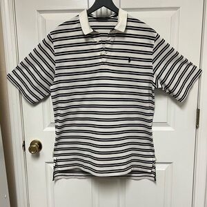 Ralph Lauren Polo Golf Black and White Striped Polo Shirt